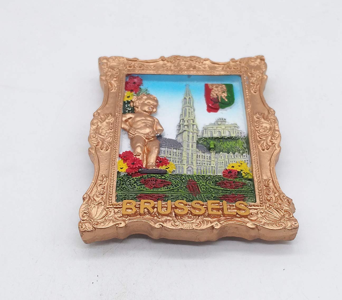 Magnete 3D per frigorifero, motivo: Bruxelles, Belgio, da viaggio, souvenir