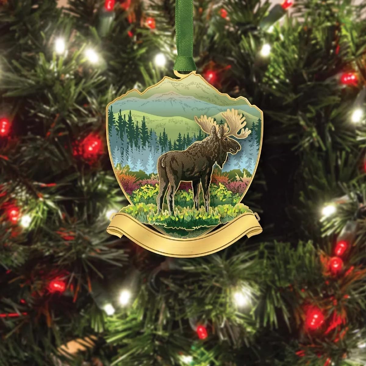 Beacon Design Woodland Moose Namedrop Ornament, 3-Inch, Multicolor - Image 3
