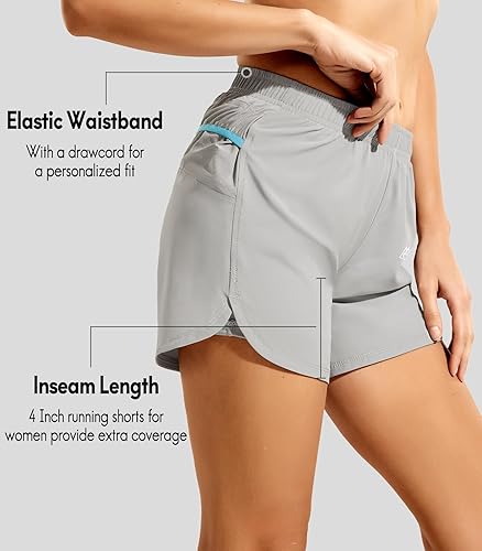 Miniatura 5 de Haimont Pantalones cortos para mujer con forro, 4 en 2 en 1, resistentes al agua, con bolsillos, de secado rápido, transpirables