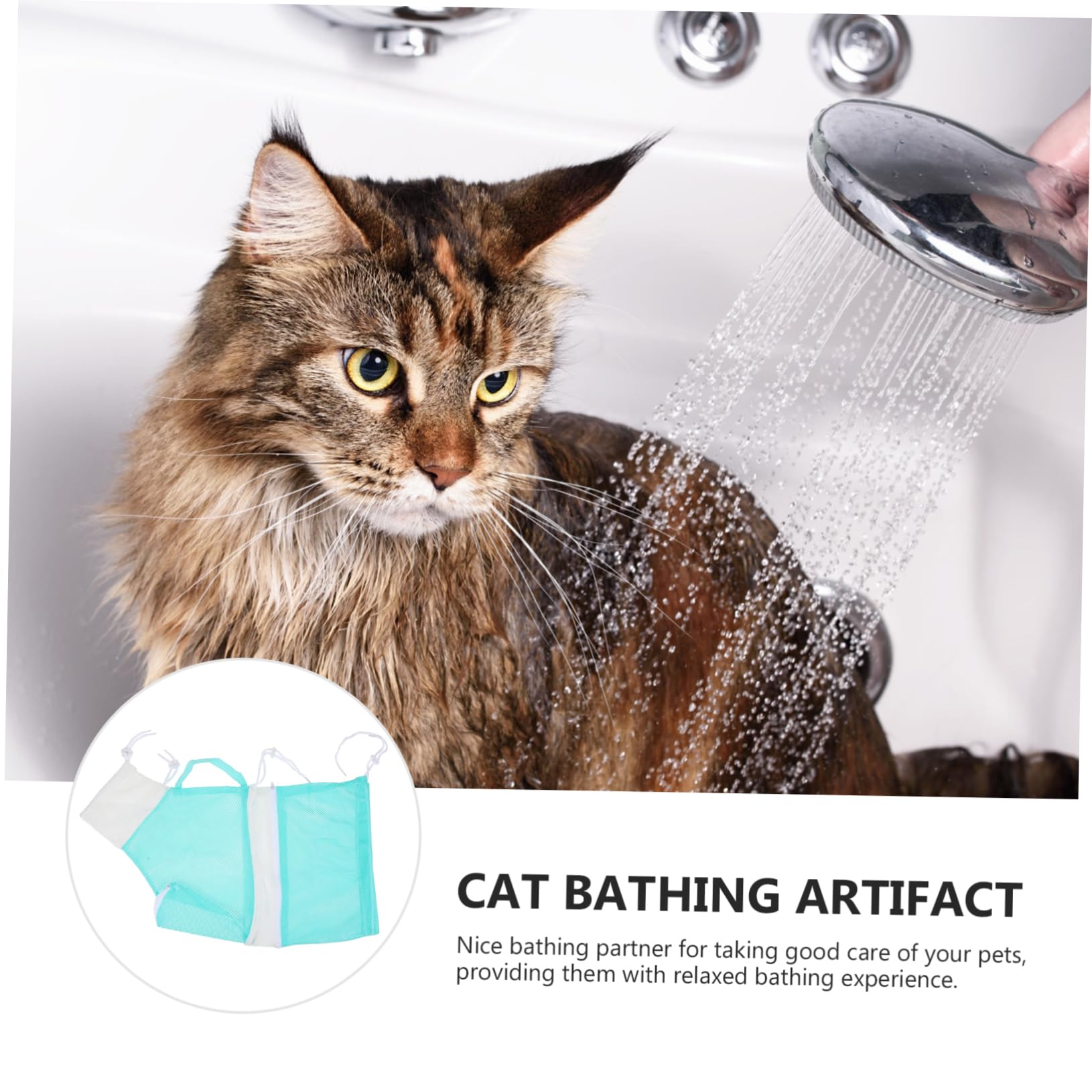 minkissy 3piezas Bolsa De Lavado para Gatos Ajustable Baños y Cuidado De Uñas Bolsa De Limpieza para Gatos y Cachorros Material De Resistente Herramienta De para