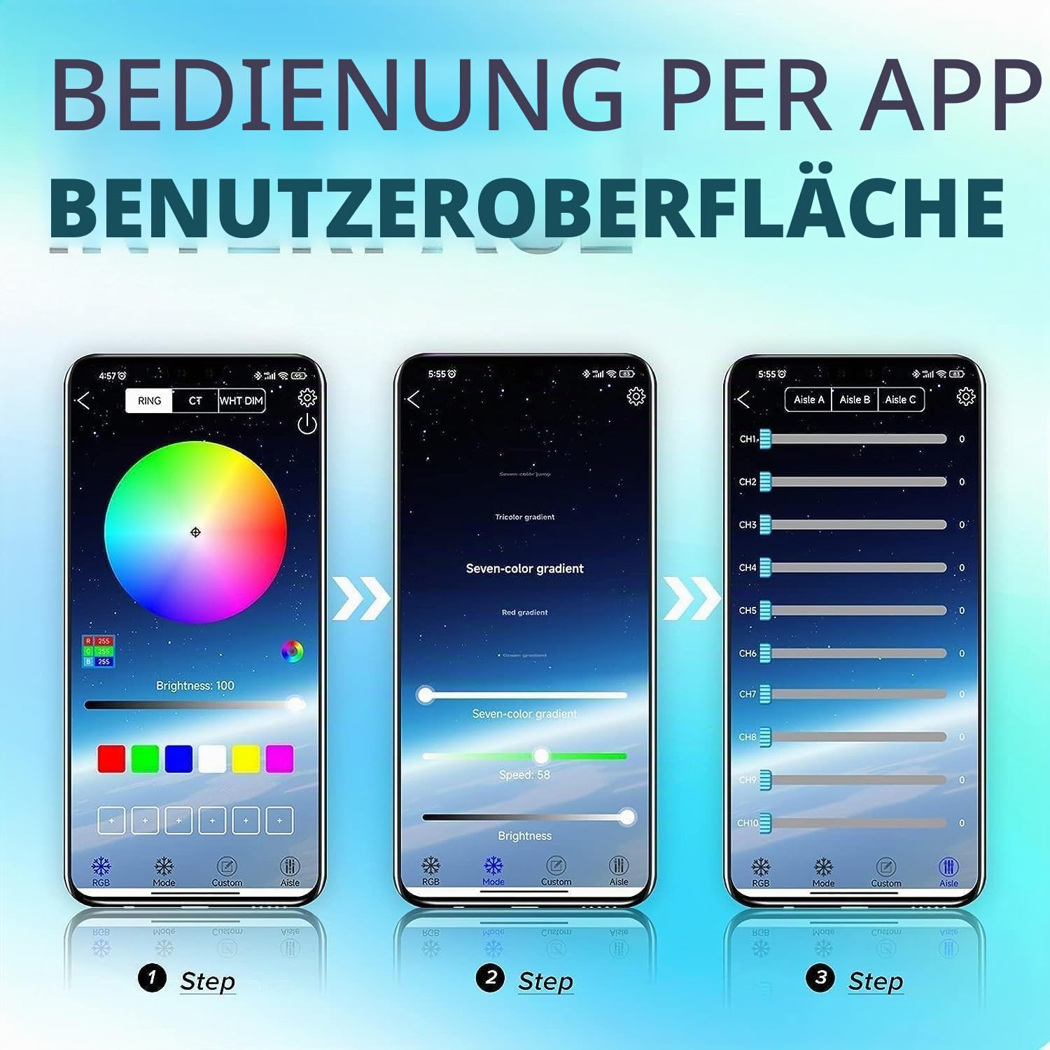 LED Par Akku, 2 X 108W 6 in 1 RGBWA+UV Bühnenlicht mit 9600mAh | APP Kontrolle, LED Strahler Akku mit DMX und Fernbedienung für Party, Club, Bar, Halloween, Weihnachten