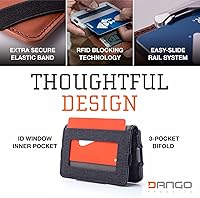 Vista 4 de Dango - Cartera minimalista delgada para hombre, bloqueo RFID, plegable