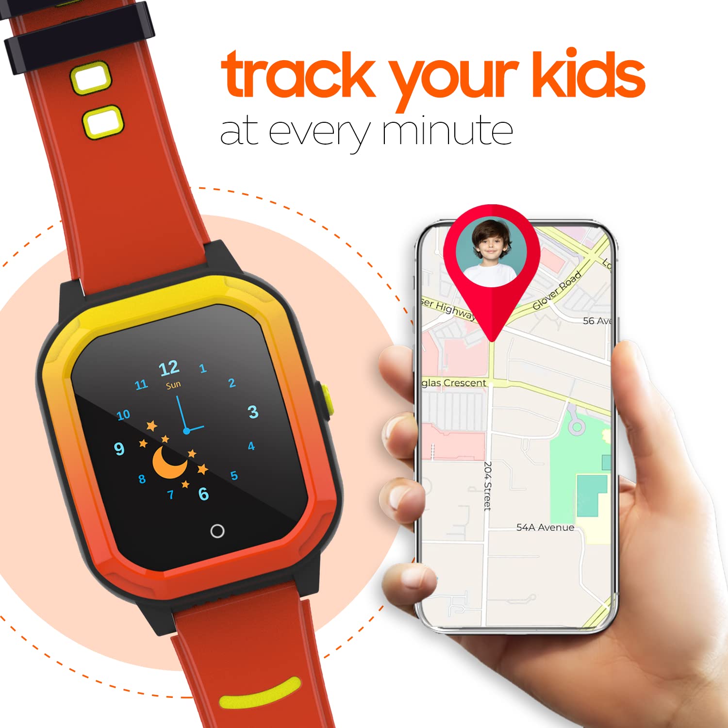 Kids' Smartwatch with Breathable Strap Design
