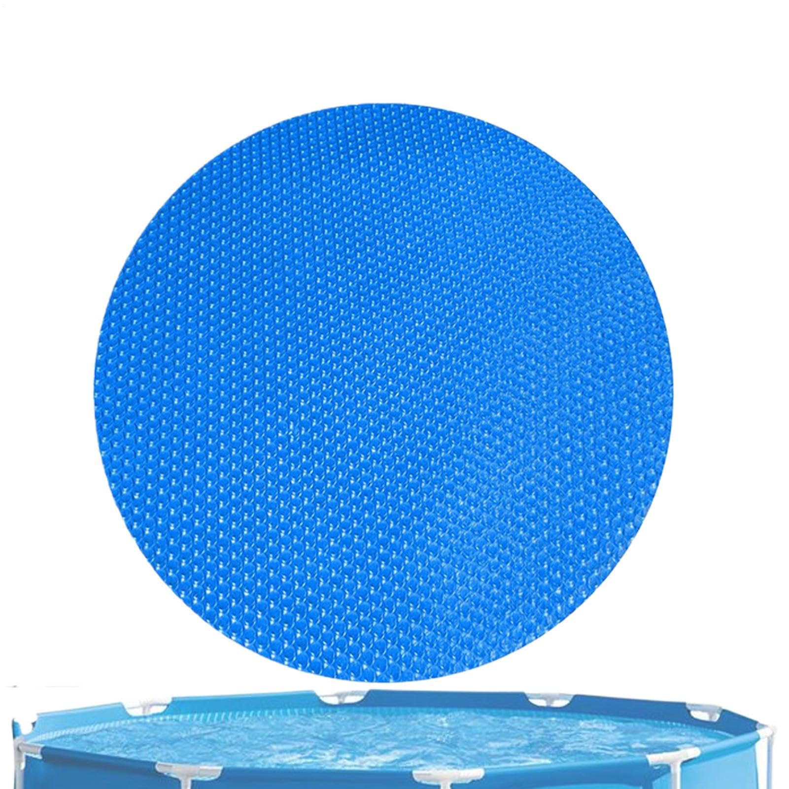 Round Solar Pool Cover 6ft 8ft 10ft 12ft 15ft, Heavy Duty Thermal Solar Blanket, Retains Heat & Reduces Evaporation, Pool Accessories Cover for Inground and Aboves Ground Pools