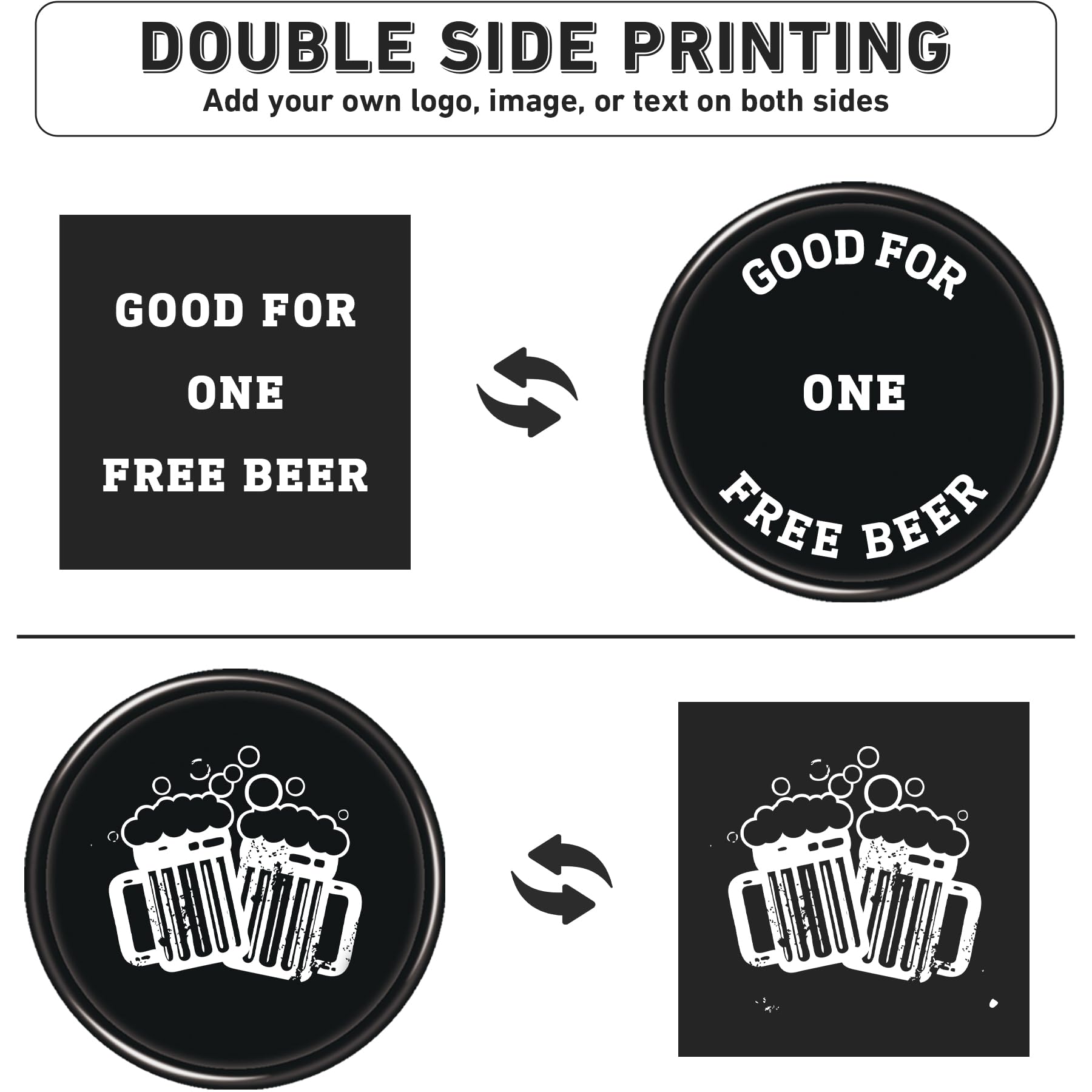 200 individuelle Poker-Chips, doppelseitiger Vollfarbdruck, bedrucken Sie Ihr eigenes persönliches Logo, Text und Bild, Set für Bar-Spielsteine, Party, Gedenktag, Golf und Hochzeitsgeschenke