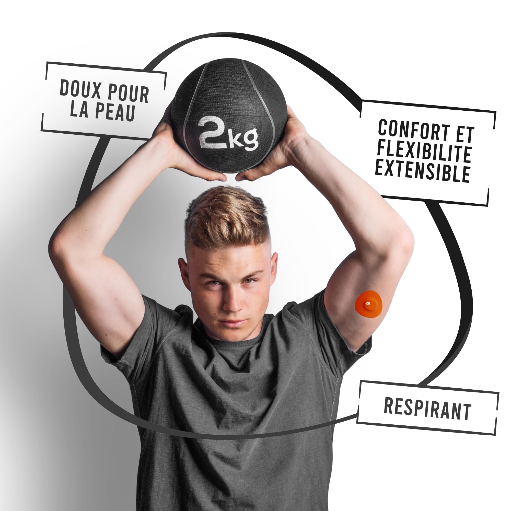 Not Just A Patch Dexcom G7 Patchs capteurs (20unité) - Résistants à la transpiration et maintien sûr avec trou de ventilation pour une adhérence optimale et une protection douce (Multicolores)