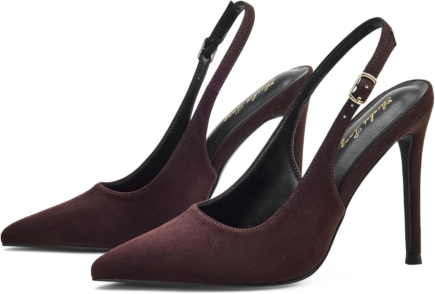 Elisabet Tang Women's Elegant 4.1 in Pumps Sexy Closed Toe Stilettos Classic Pointed Toe Heels Adjustable Slingback Daily Party Work Shoes