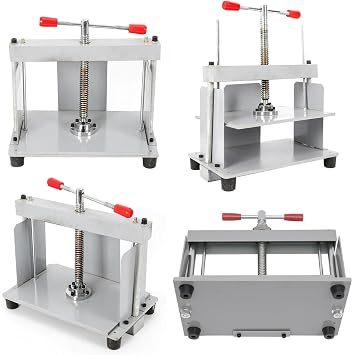 Manual Paper Press Machine A3 A4 A5 Book Steel Notes Invoice Bookbinder Press Bookbinding Notes Office Invoice Bookbinder Flattening Machine 3306lbs (1500kg) Pressure,A5