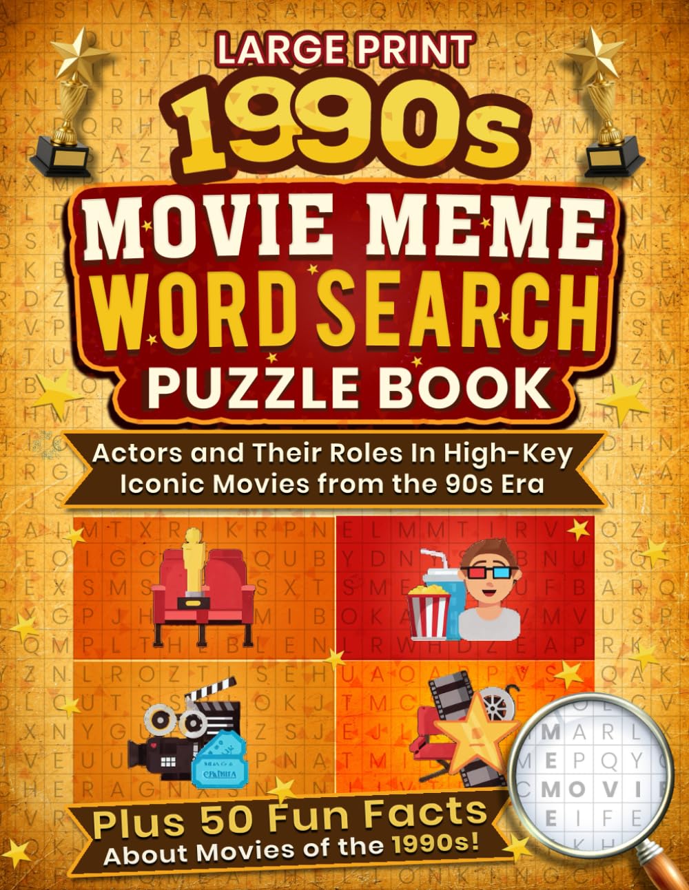 1990s Movie Meme Word Search Puzzle Book: Actors and Their Roles In High-Key Iconic Movies from the 90s Era (Perfect Puzzle Books)
