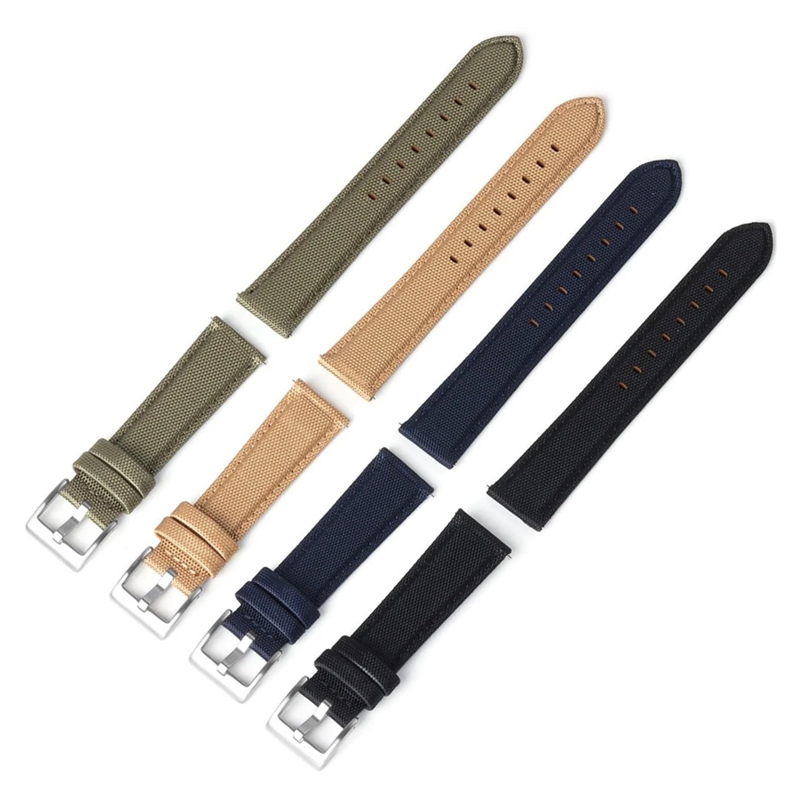 HuanJ Cinturino in vera pelle, cinturino in nylon, cinturino a sgancio rapido