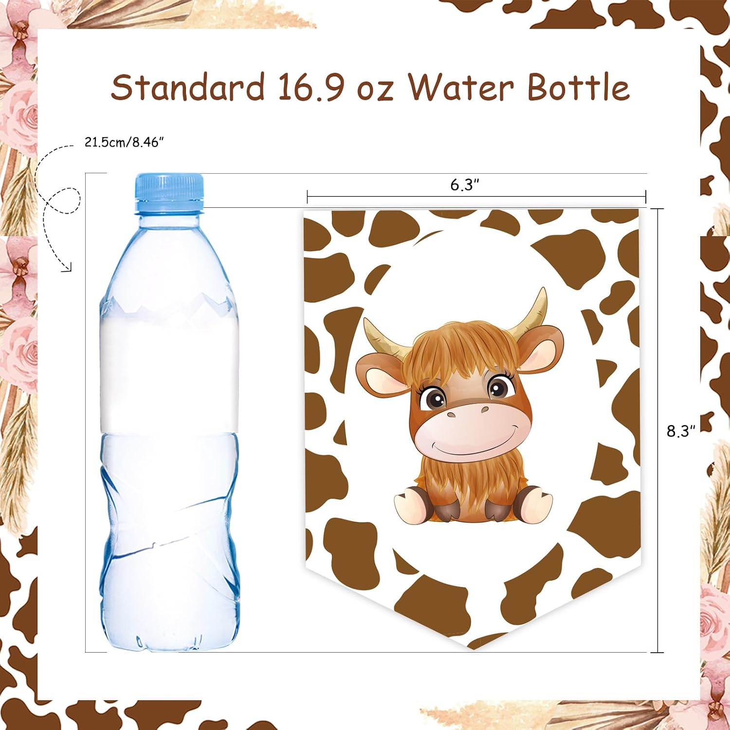 Highland Cow Welcome Baby Banner for Boy or Girl - Cartoon Highland Cow Baby Shower Decorations, Pre-strung Highland Cattle Holy Cow Theme Supplies for Pregnancy Newborn Party
