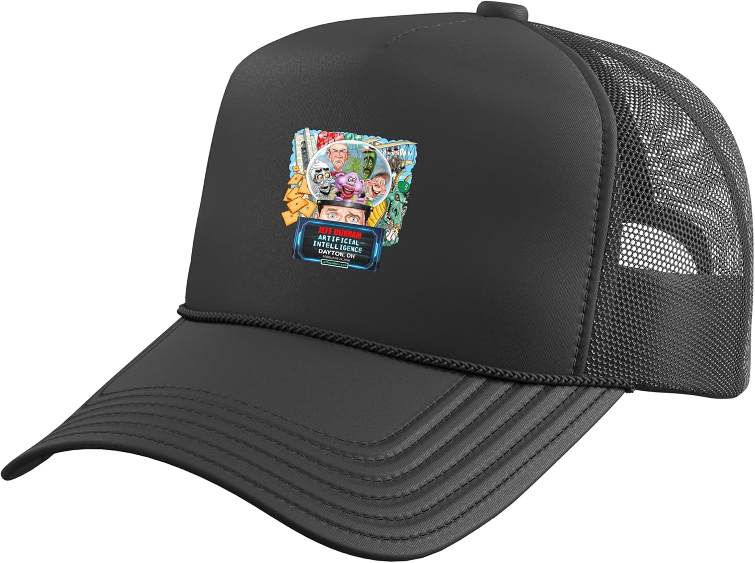 Jeff Dunham Dayton, OH (2026) Trucker Hat with Adjustable Mesh Back