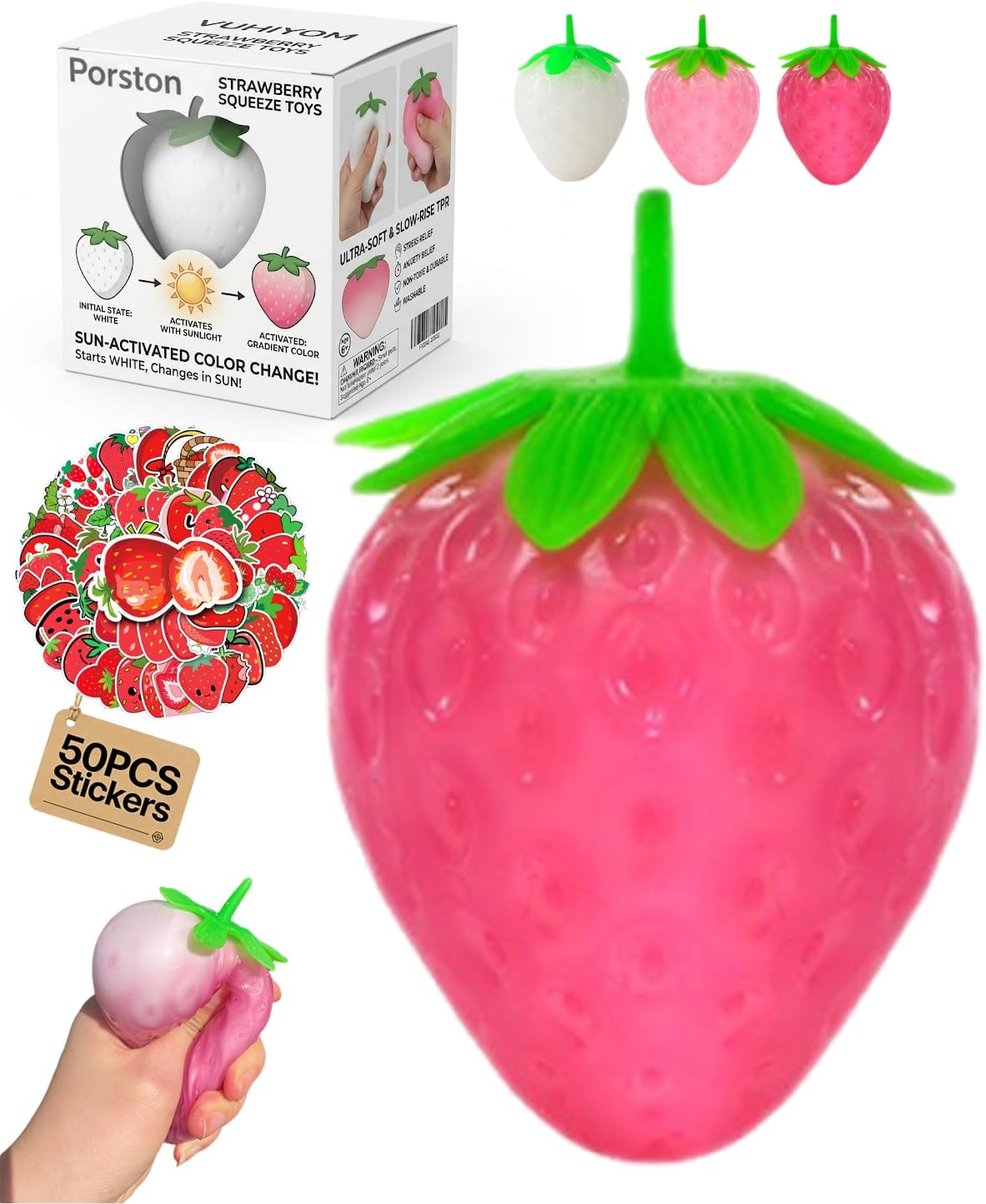 Pickle Squishy, 2026 Upgrade Giant Squishy Pickle, Jumbo Fidget Stress Toy, Soft Cucumber Sensory Squeeze Ball for Anxiety Relief, Slow Rise Relaxing Novelty Gift for Adults Kids(B#)