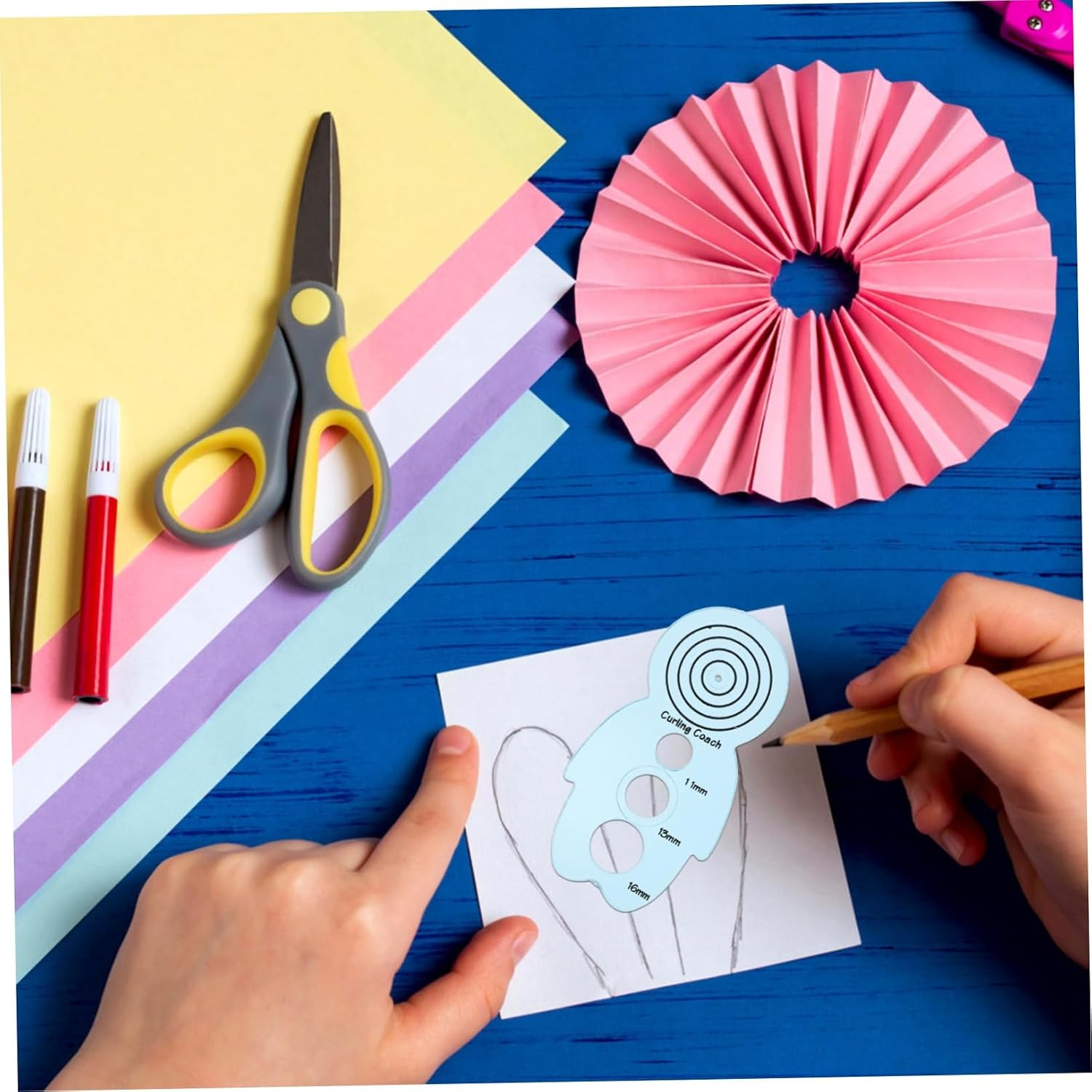 Lurrose 10pcs Curling Paper Quilling Tools Lightweight Ergonomic Paper Curling Device for Cardmaking and Craft Projects for Beginners and Experienced