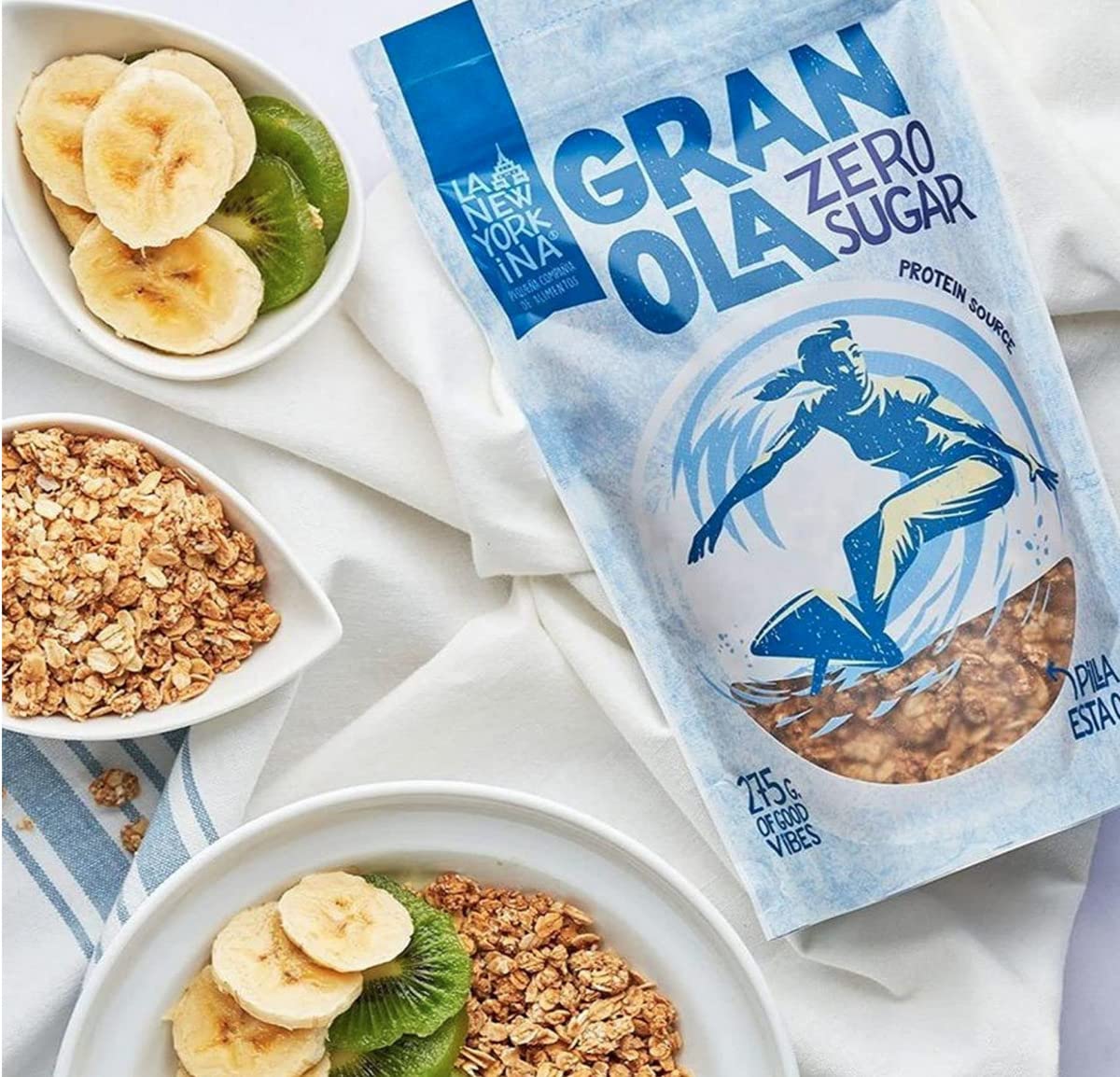 La Newyorkina | Granola Zero Sucre (275g) | Céréales & Granolas | Délicieux, croustillants, sans sucres