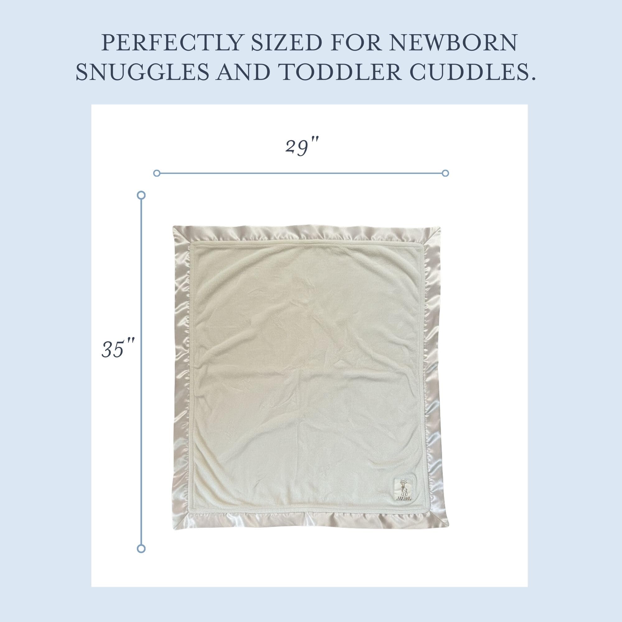 Little Giraffe 74 x 89 cm Luxe Baby Blanket (kremowy)