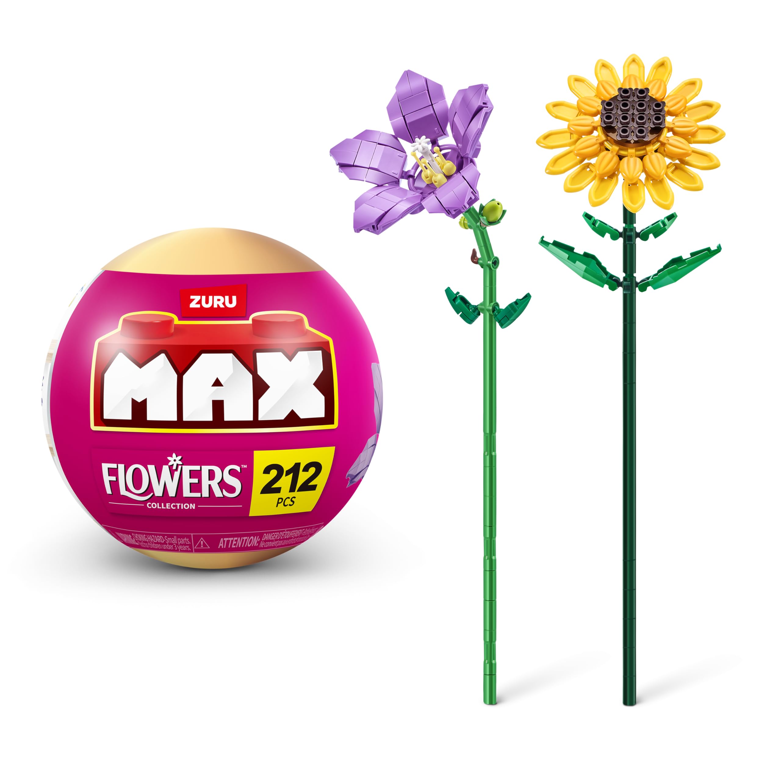 MAX Premium Flowers Building Bricks Collection (up to 210 pieces, 2 Flowers per capsule