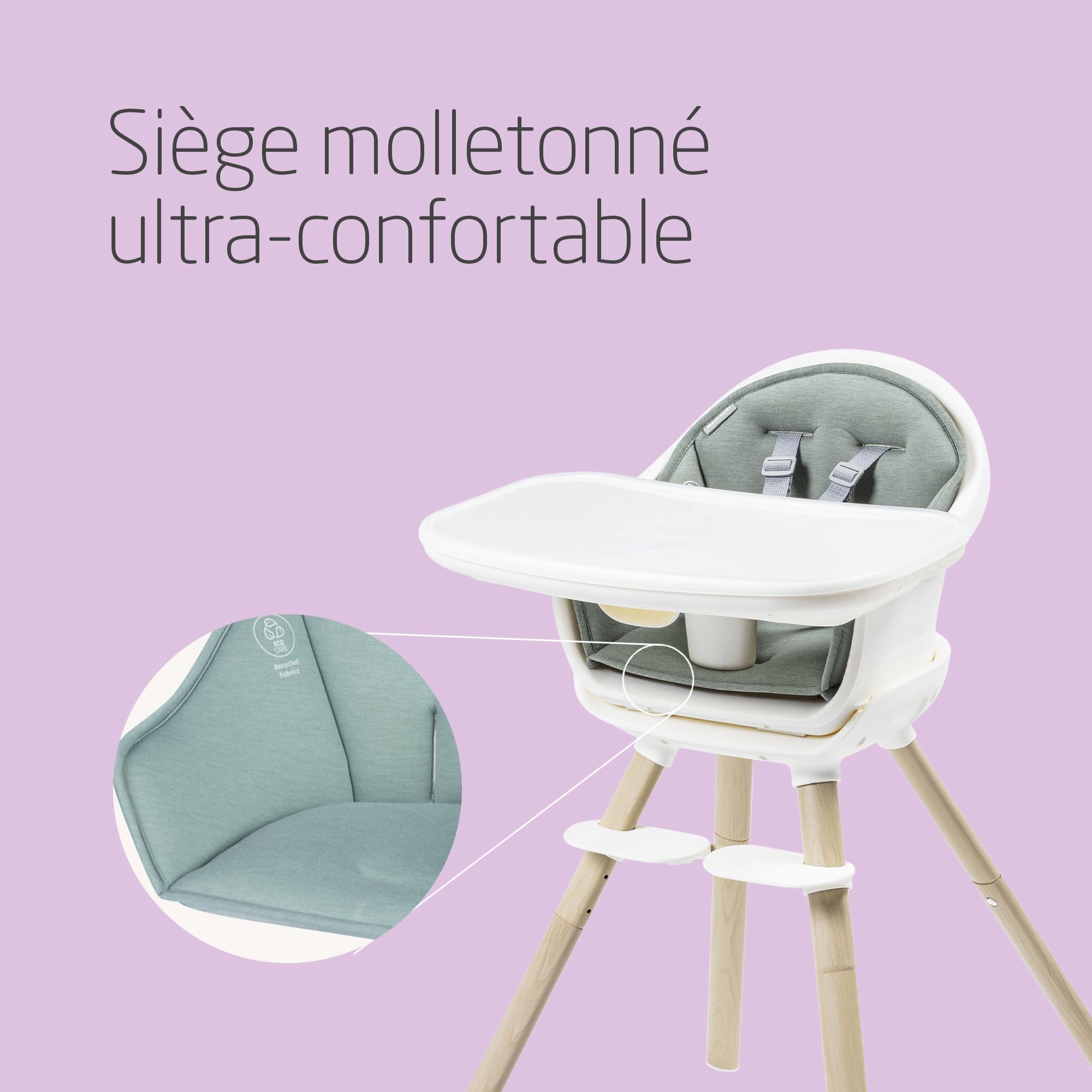 Maxi-Cosi Moa, Chaise Haute 8 en 1, Multi-Usage de 6 Mois à 5 Ans, 0-22 kg Chaise Haute Réglable et Evolutive, Beyond Graphite