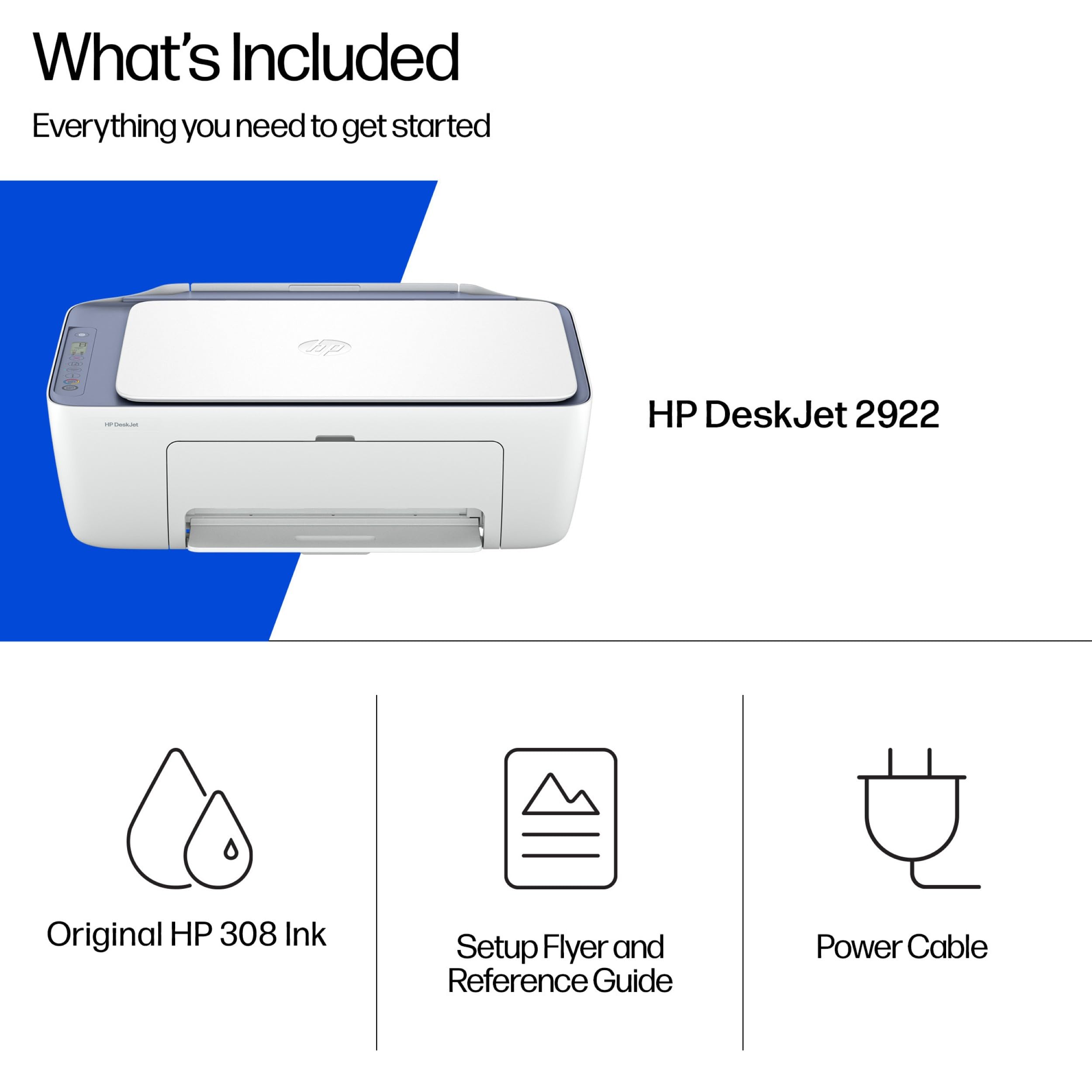 HP DeskJet 2922 All in One Printer | Wireless | Colour | 3 months free Instant Ink Included | Easy Setup & Reliable Wi-Fi | Print, Scan & Copy — view 10