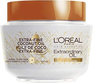 L'Oreal Paris Hair Expertise Extraordinary Oil 1001 Uses Hair Mask with Coconut Oil for Dry and Damaged Hair, 300ML