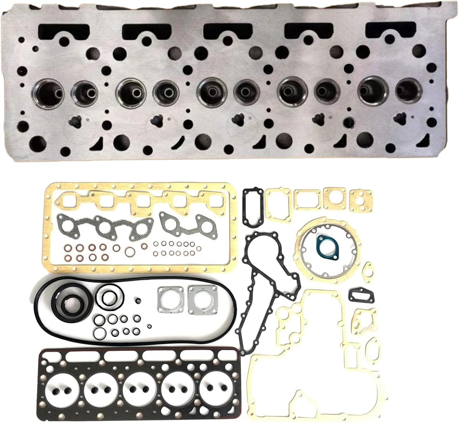 Cylinder Head Compatible for Kubota Engine F2503 (Old version, Bare Cylinder Head with gasket set)