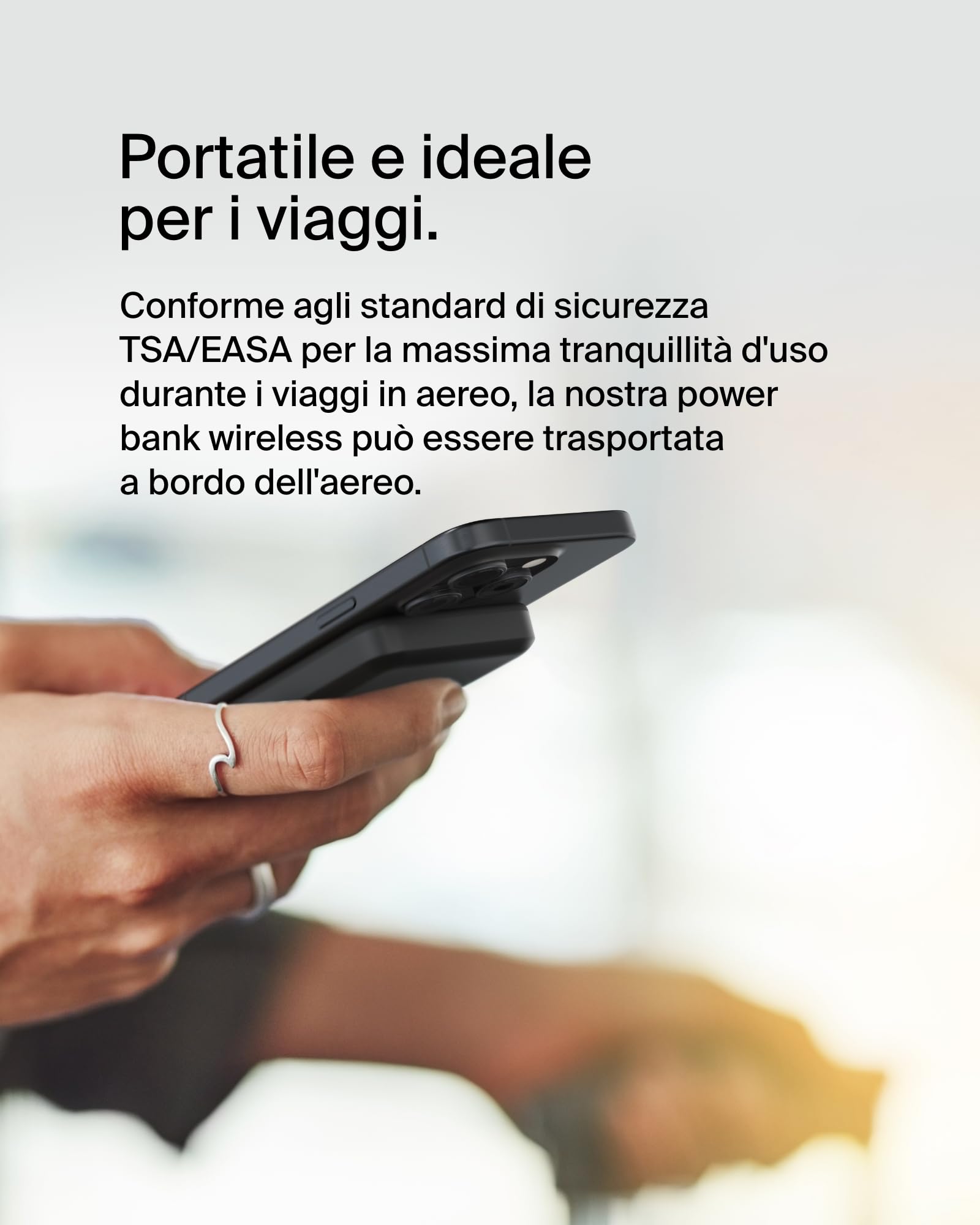 Belkin BoostCharge Pro Power Bank Magnetico 5000mAh con Qi2, caricabatterie portatile compatibile con MagSafe, supporto integrato, power bank wireless per iPhone 16, iPhone 15, 14 e altri, Nero