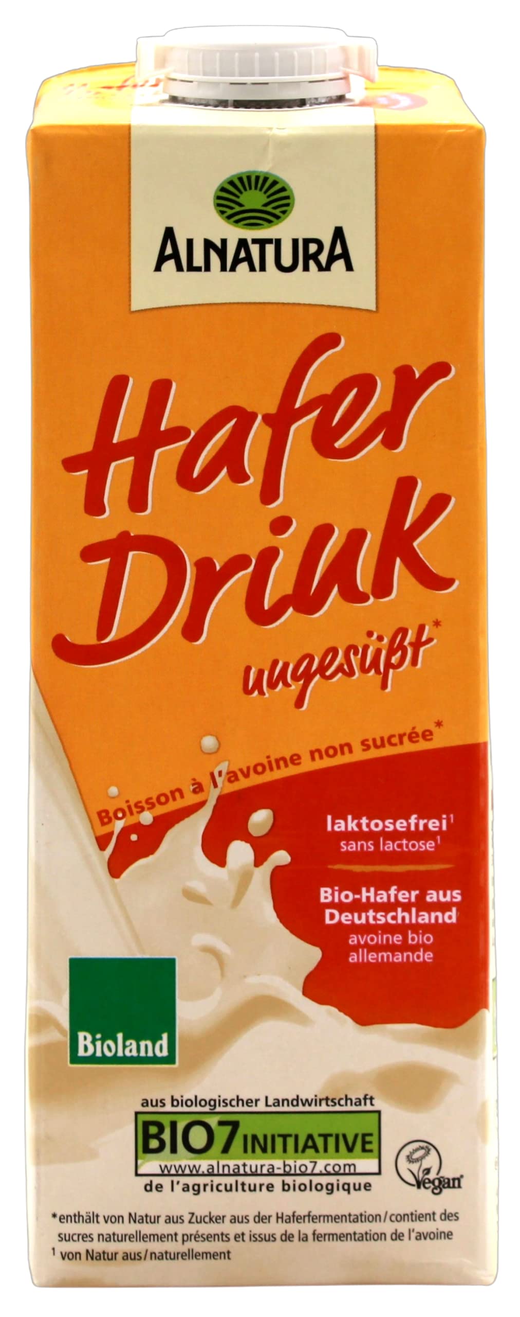 Alnatura Bio Hafer-Drink ungesüßt, 8er Pack (8 x 1 l)
