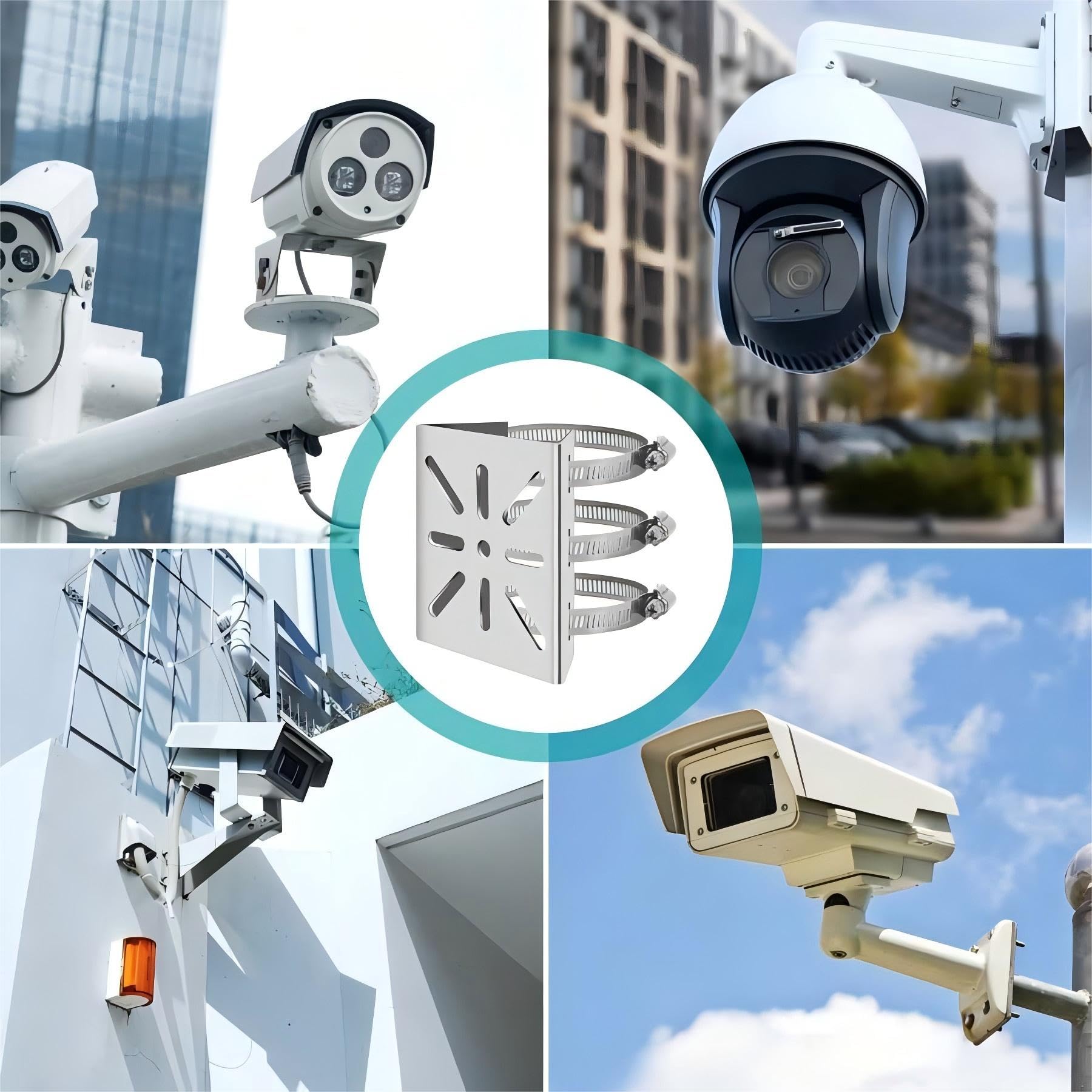 Universal Vertical Pole Mount For CCTV Camera, Surveillance Camera