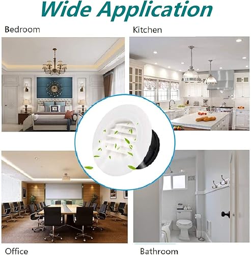 Miniatura 5 de Cubierta de ventilación de aire de 6 pulgadas, cubierta de rejilla redonda de ABS para baño, oficina, hogar, sistema HVAC (ø150 mm)