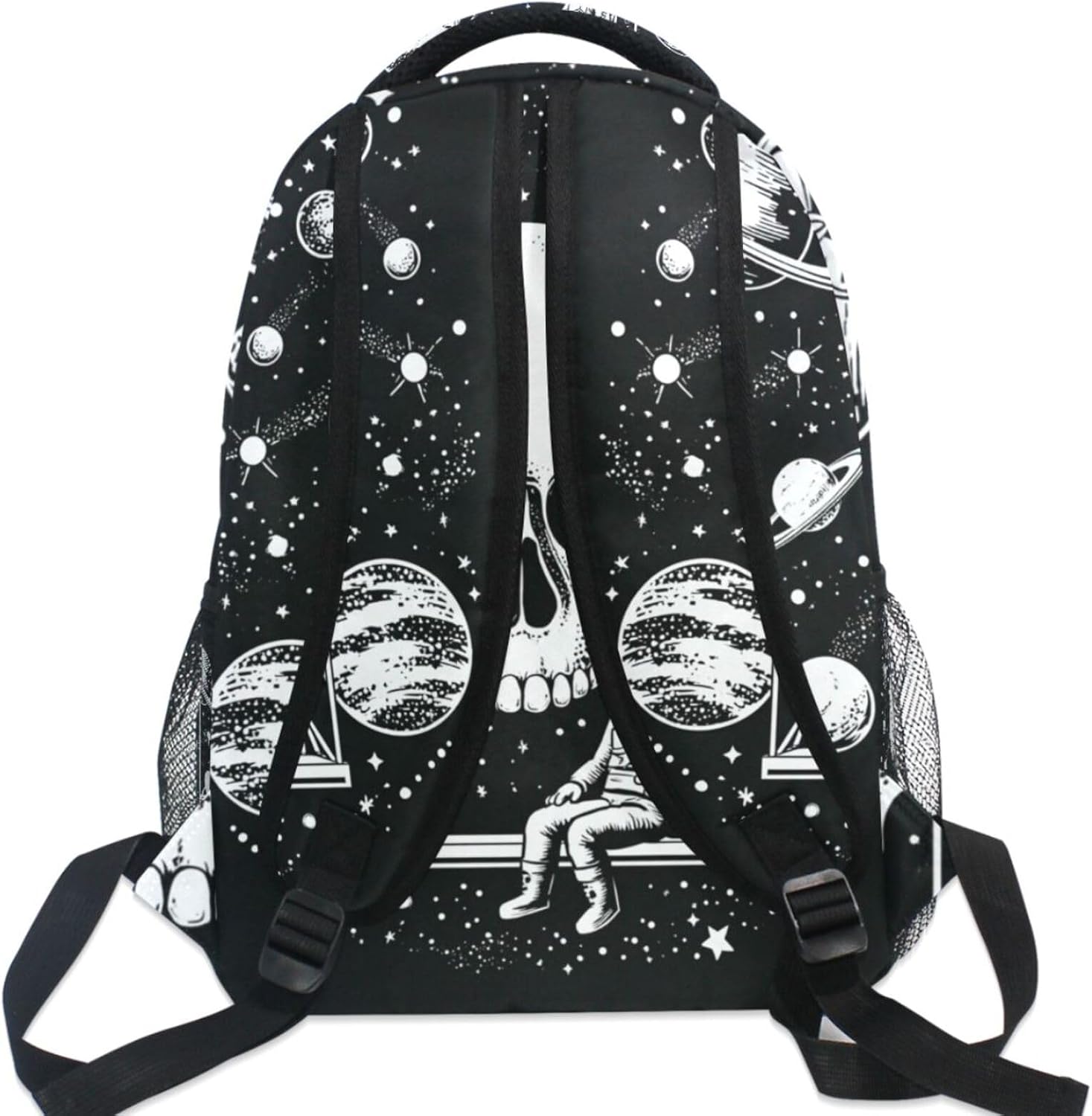 MNSRUU Student Travel School Backpack Playing Swing On Skull Planet College Laptop Backpacks Business iPad Tablet Computer Bookbags for Adult Teen