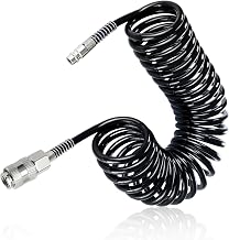 TIANLIN Compressed Air Hose 9 m, Black PU Air Compressor Hose 6 x 4 mm with Quick Connection, Flexible Air Compressor for Compressor and Tyre Inflator