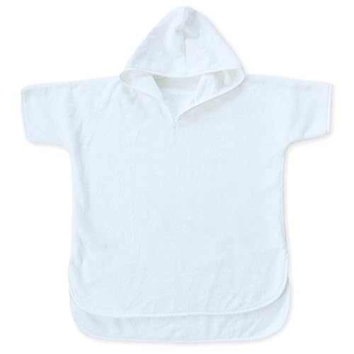 Natemia Toalla Poncho para niños (azul) - 100% algodón turco orgánico - Toalla de poncho lavable a máquina para niñas y niños, suave en la piel