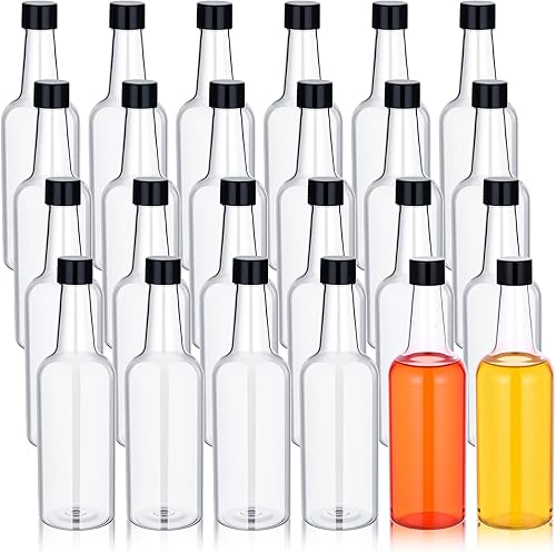 Miniatura 8 de Paquete de 24 botellas de vino de plástico de 25 onzas botellas de vino de fruta botellas vacías de licor con tapas de tornillo botellas de soda de