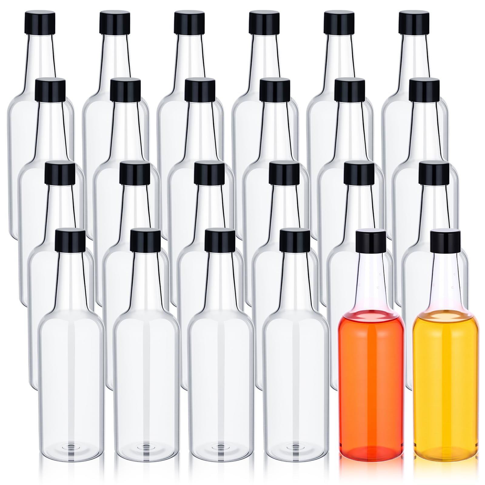 Bouteilles de vin en plastique 330 ml Patelai avec bouchons à vis pour boissons | Lot de 24