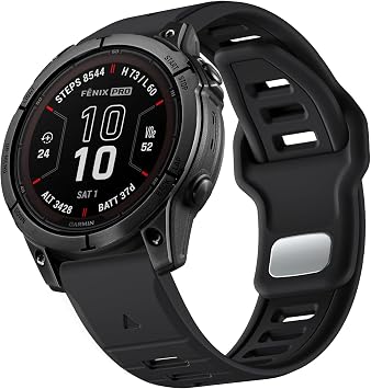 Bracelet Compatible with Garmin Fenix 7X/Fenix 7X Pro/Fenix 6X Pro/Fenix 6X/Fenix 5X Plus/Fenix 5X/Fenix 3/3 HR 26 mm Quick Fit Silicone Bracelet for Garmin Epix Pro 51 mm/Instinct 2X Solar