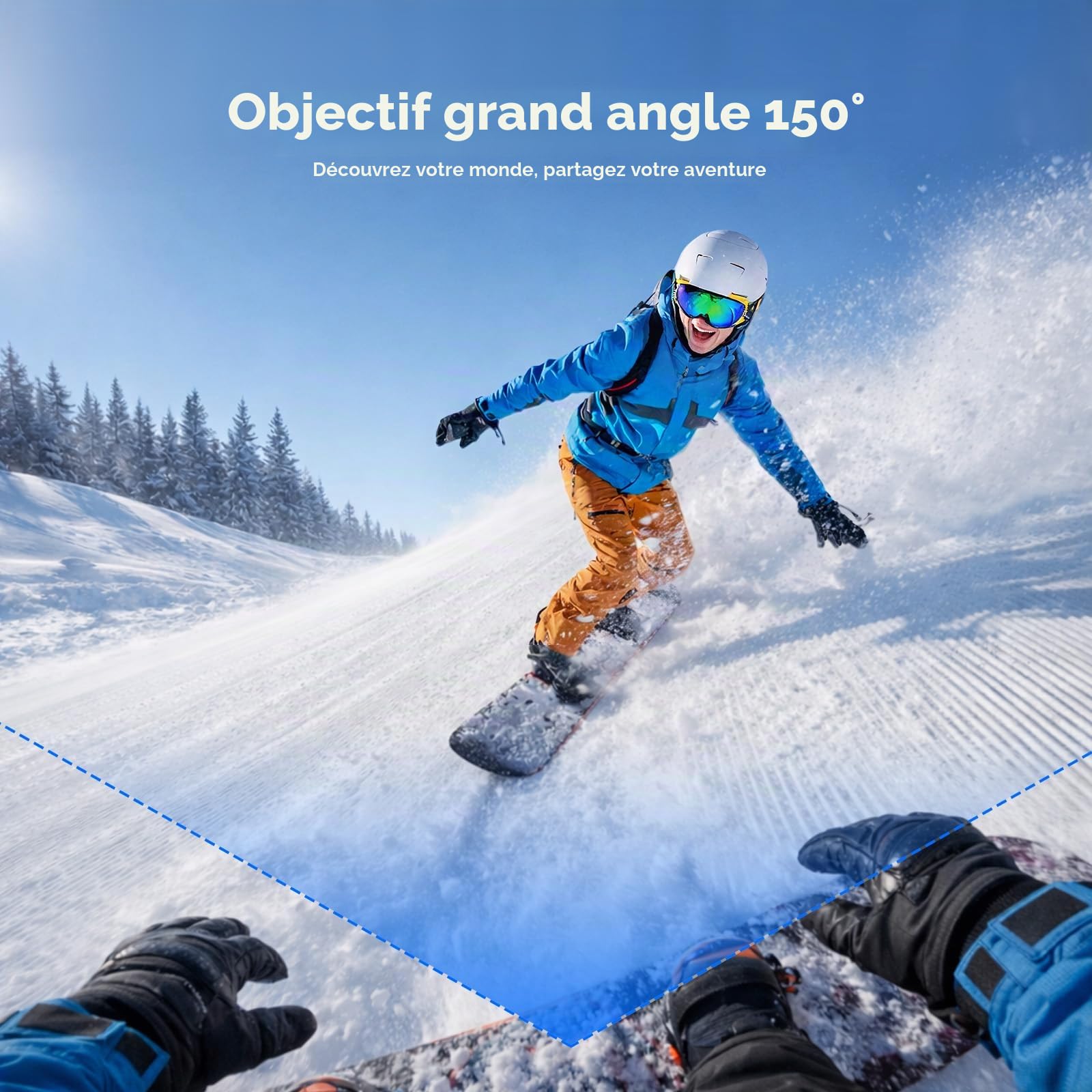 Caméra Sport 4K 30fps & Mini Caméras Moto - EIS Stabilisation, Fixation Magnétique, Carte 64Go Incluse, 150° Grand Angle - Vlog Caméra Pouce avec Boîtier de Charge 1800mAh pour TikTok/Voyage/POV