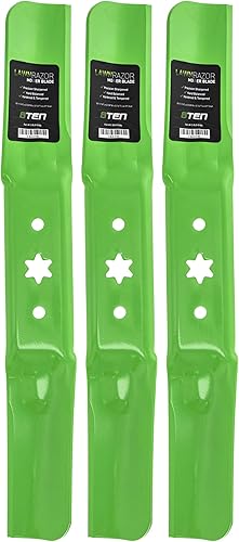 8TEN LawnRazor Juego de cuchillas de cortacésped para MTD Cub Cadet RZT S54 L54 Troy Bilt 54 pulgadas cubierta 942-05056A 942-05056 (elevación alta)