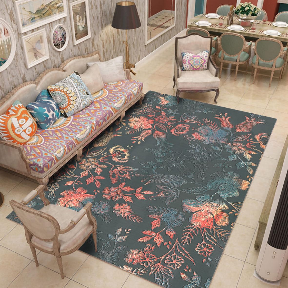 ヴィンテージラグ　マット　美品 71wC7qBaKkL.jpg