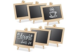 Juvale Mini Chalkboards with Easel - Set of 6 (7x7x4 in)