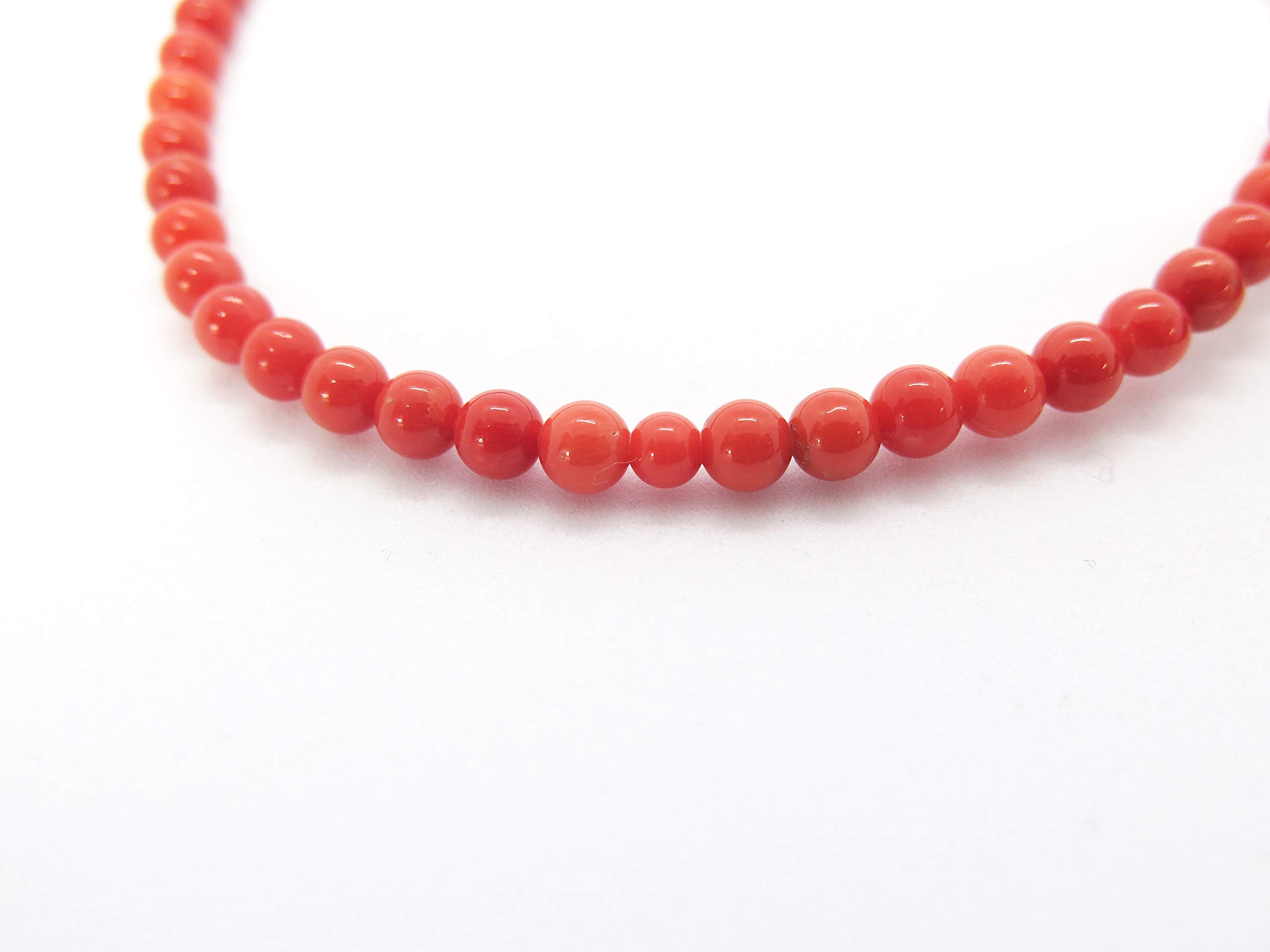 Amazon｜イタリア 産 5mm 宝石 赤 珊瑚 数珠 念珠 天然 無染色