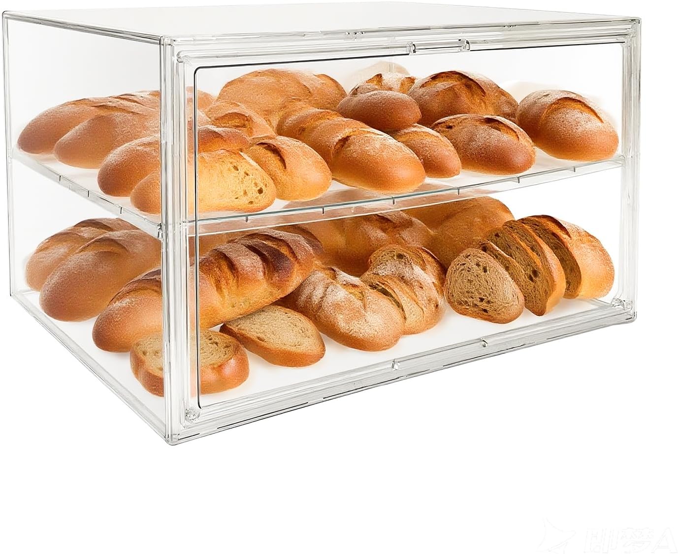 Extra Large 19.7″X14.6″X11.6″ Clear Bread Box for Kitchen Counter, Acrylic Pastry Display Case Stackable Storage Container Plastic Bakery Display Case with Magnetic Door Extra Large 19.7″X14.6″X11.6″ Clear Bread Box for Kitchen Counter, Acrylic Pastry Display Case Stackable Storage Container Plastic Bakery Display Case with Magnetic Door