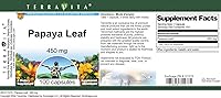 Vista 3 de Hoja de Papaya - 450 mg (100 Cápsulas, ZIN: 511015)