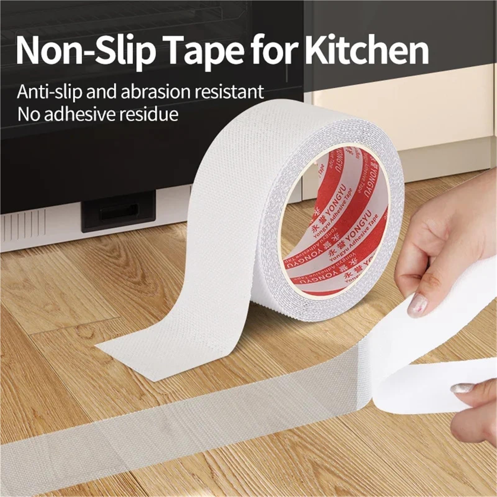 Cinta antideslizante Cinta de agarre - antideslizante resistente for escaleras, for exteriores e interiores, impermeable, seguridad, for escalones y rampas tracción(Black,300mm)