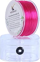 Vista 42 de KONMAY Cuerda elástica de elastano marrón de 0.031 in, cordón elástico suave para abalorios, 450 yardas para pulseras, collares y fabricación