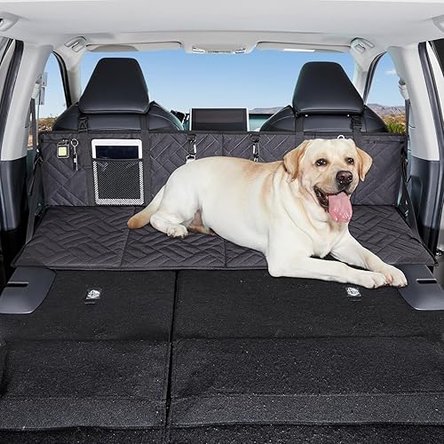 ABE Extensor de asiento trasero SUV para perros, forro de carga SUV para perros, alfombrilla de cubierta de maletero para perros, funda de asiento