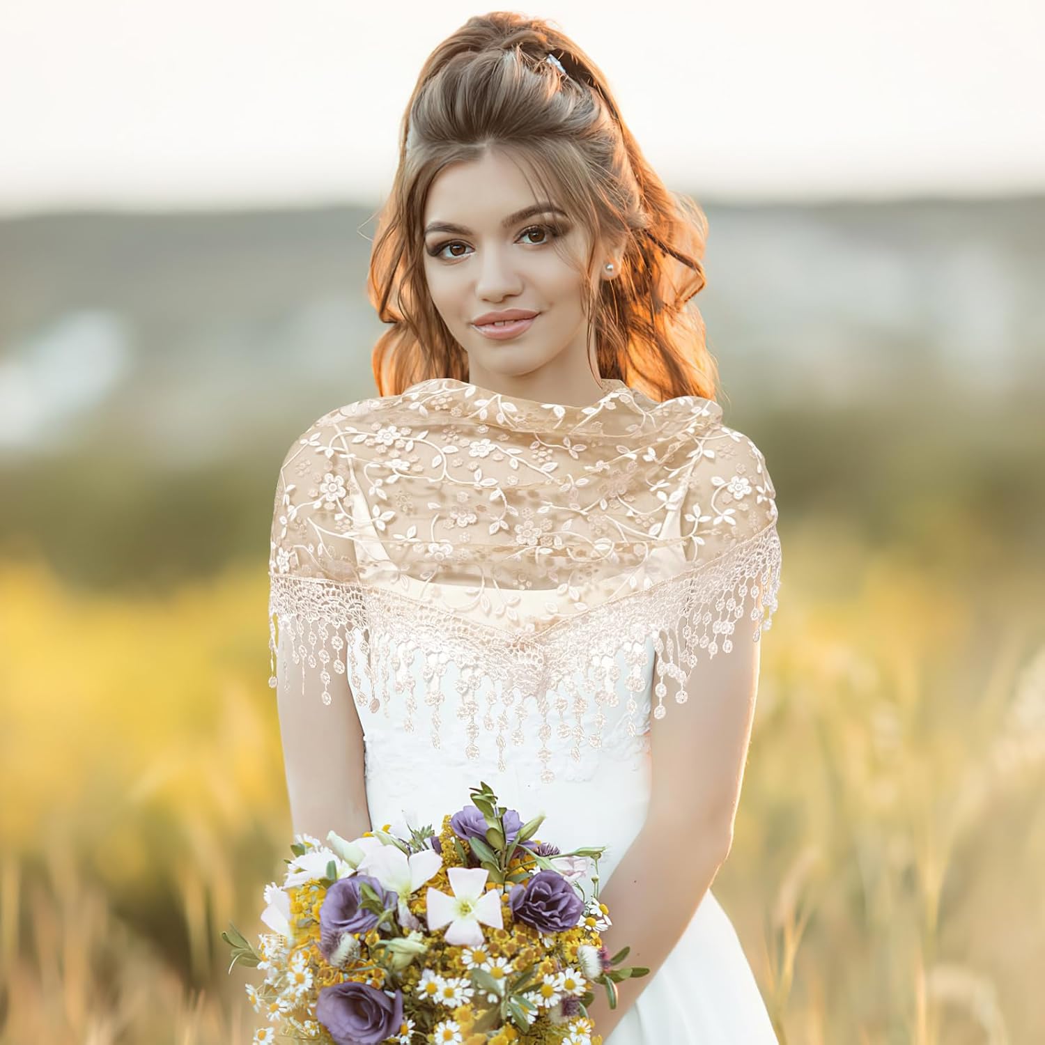 Triangle Lace Chapel Mantilla Veil Vintage Inspired Bridal Funeral Veil Women Church Catholic Travel Tulle Tassel Scarf - Image 5