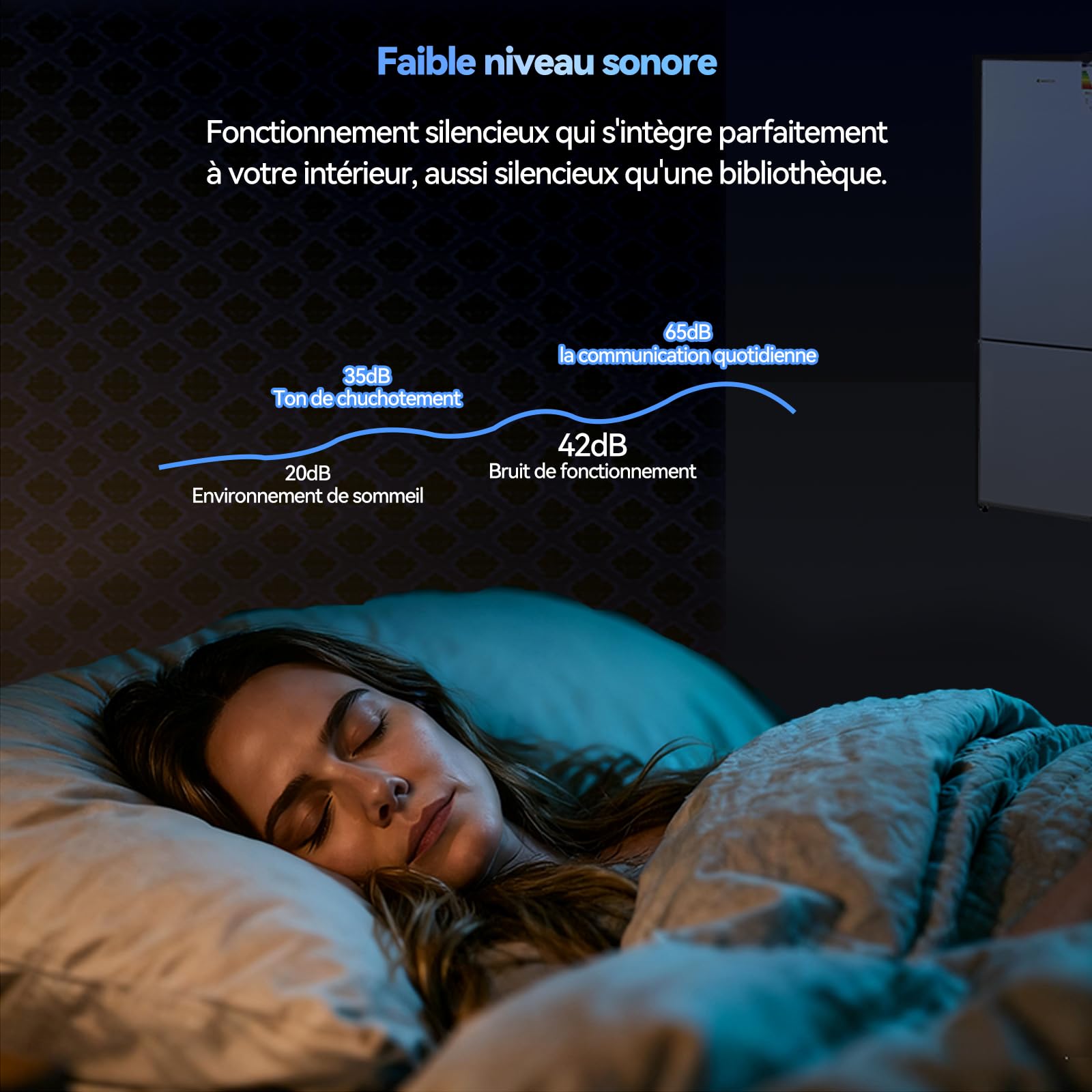 magictec Frigo congelateur combiné,refrigerateur congelateur combine | 266 L (192 L/74 L) | Réfrigérateur congélateur no frost | Pose libre | Éclairage LED | Métallique