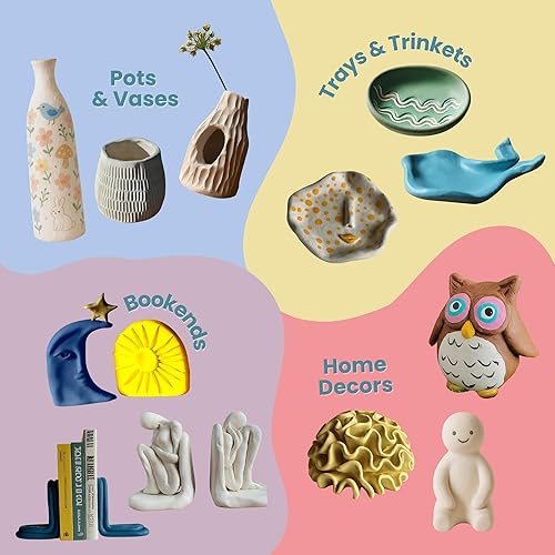 Miniatura 4 de Arcilla seca al aire de 1.1 libras, arcilla de modelado para cerámica, no se hornea ni requiere horno, 17.64 oz de arcilla seca al aire para