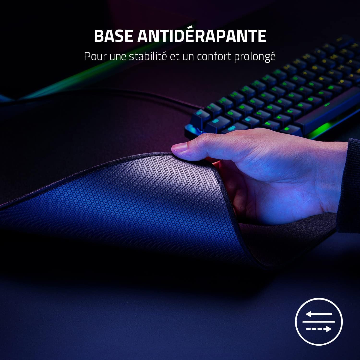 Razer Strider XXL - Cuir synthétique multicouche (rembourrage en mousse, coussin appui-tête, réglable en hauteur) noir/vert