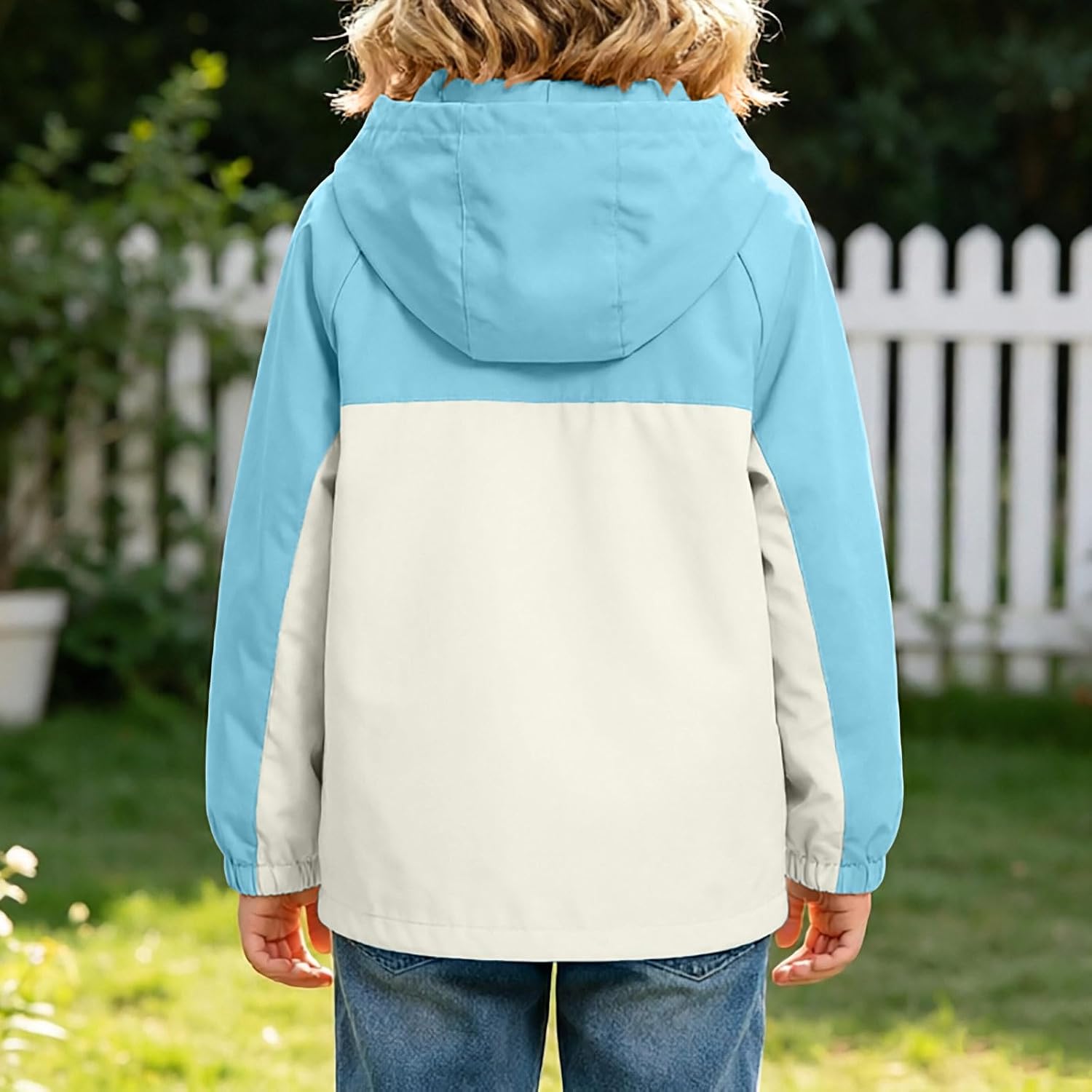 Kids Waterproof Jacket Lightweight Hooded
